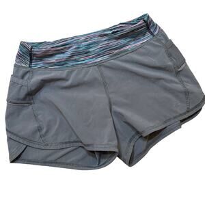 Athleta Girl Shorts sz M (8-10) Gray Pull on Shorts Record Breaker Shorts